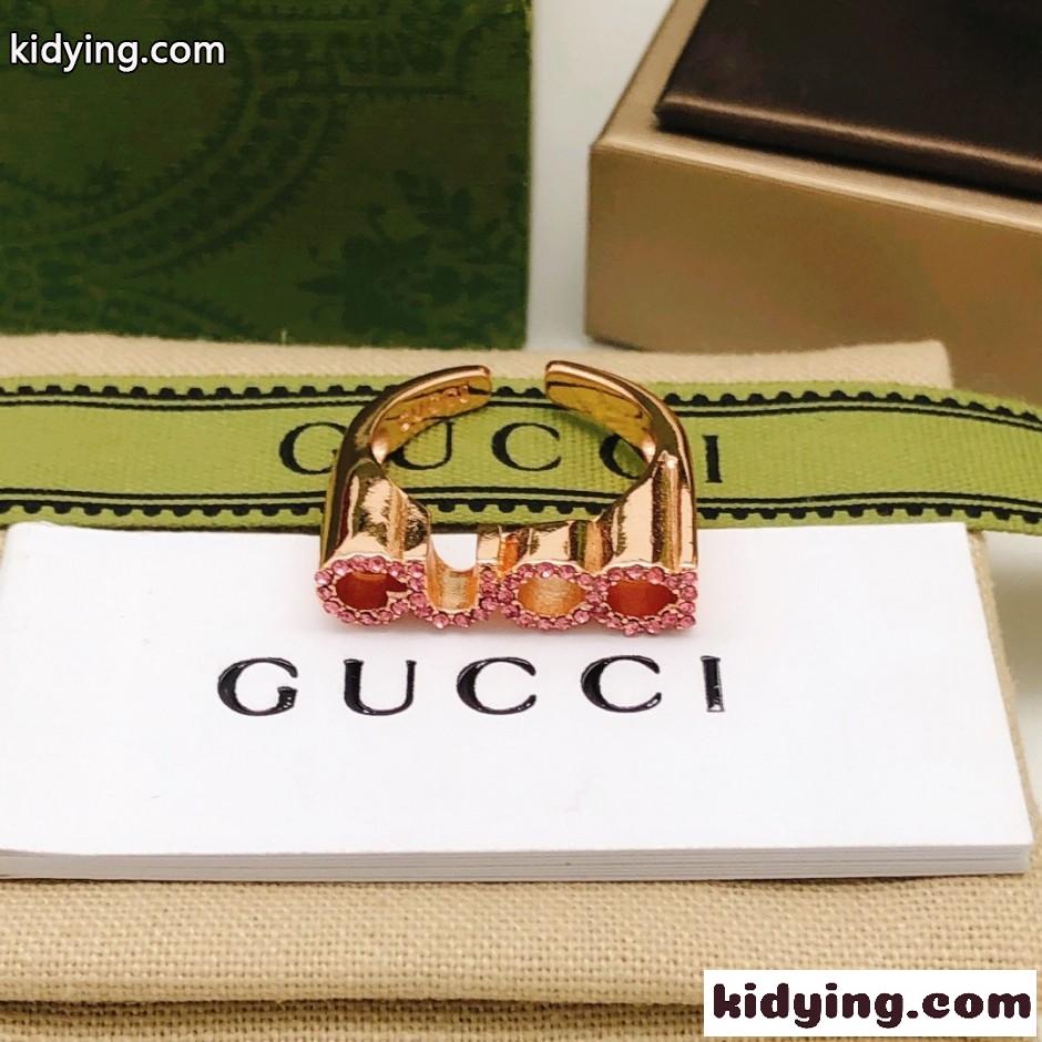 GUCCI ラインストーンロゴ リング グッチ 指輪 スーパーコピー アクセサリー-2