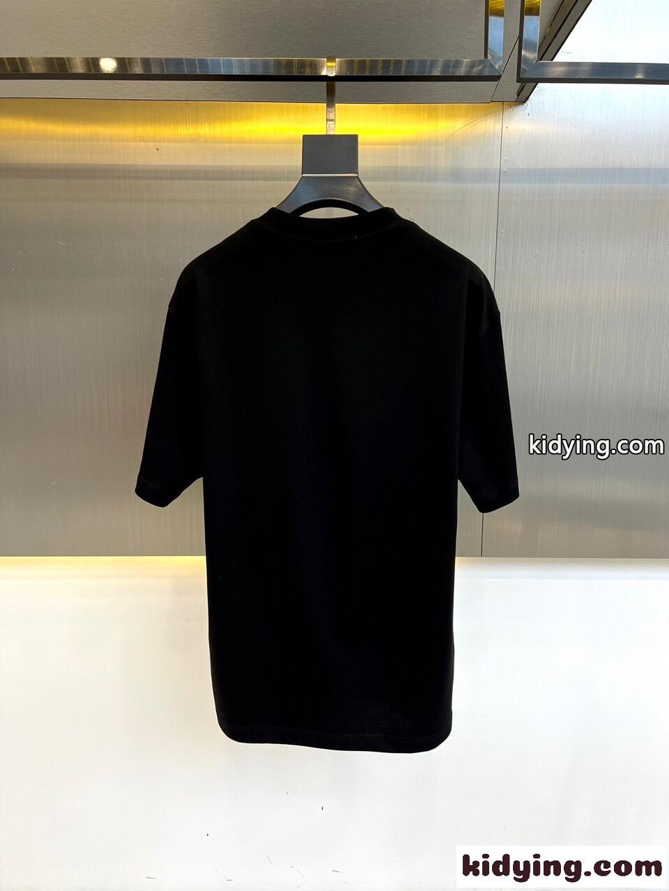 GUCCIプリント コットンジャージー Tシャツ グッチ 半袖Tシャツ コピー ブラック-4