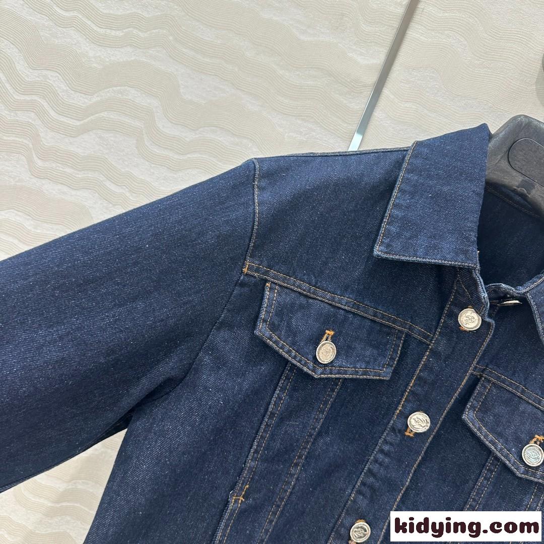 トレンドに左右されない デニムジャケット シャネル ジャケット コピー カジュアル-0