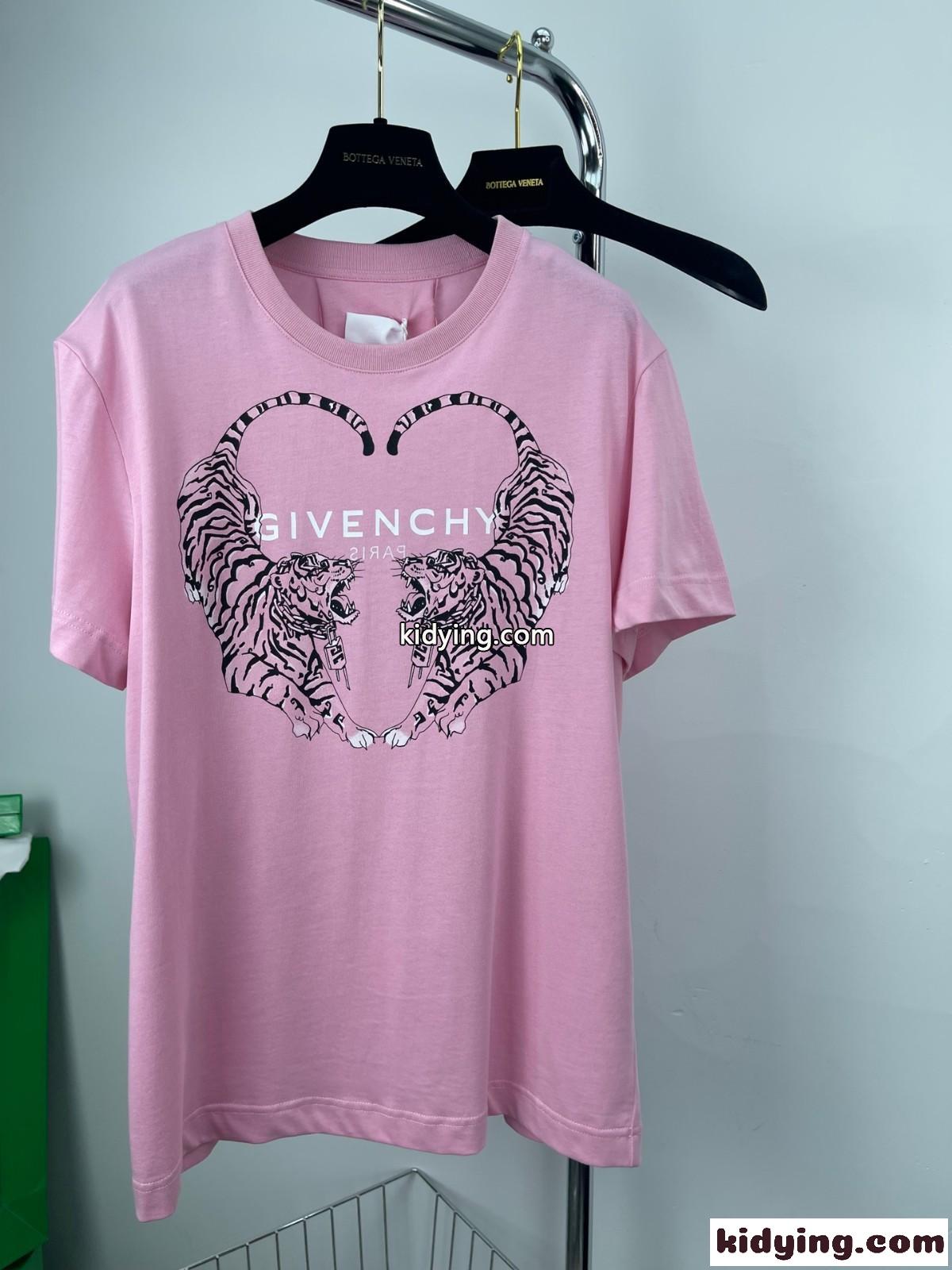 人気 着回し 相性抜群 ゆったり クルーネック プリント ジバンシィ Tシャツ コピー 春夏 カジュアル おしゃれ トップス-1