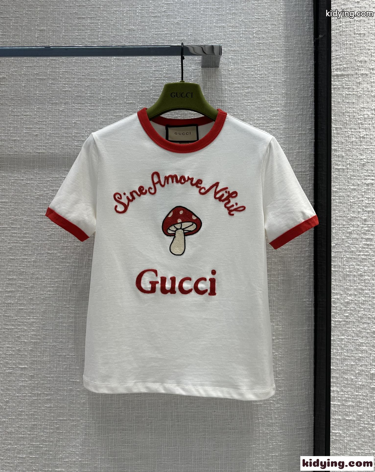 “GUCCI SINE AMORE NIHIL” コットンジャージー Tシャツ グッチ Tシャツ コピー レディース-2