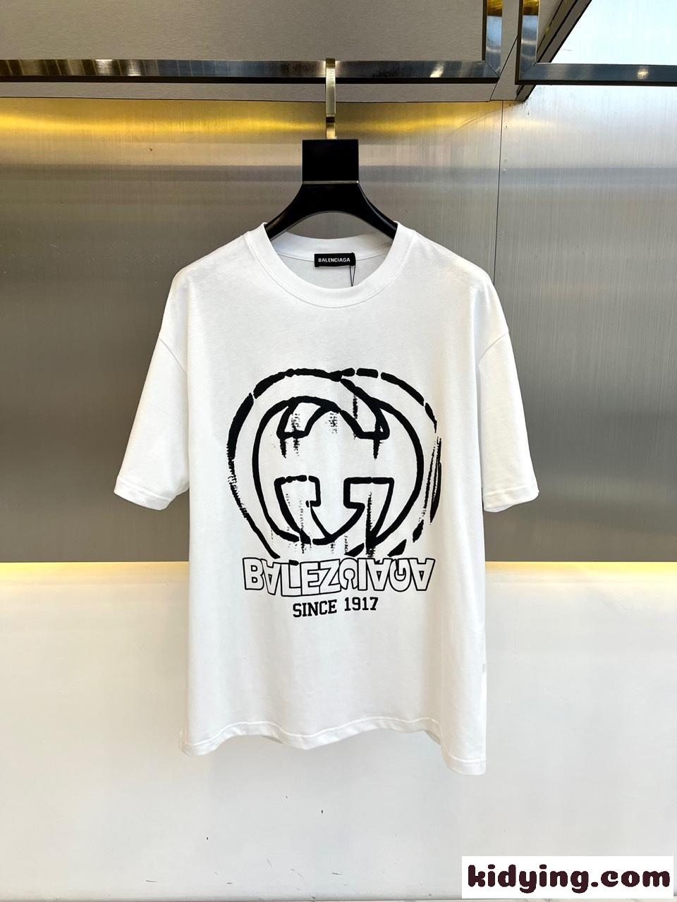 グッチ Tシャツ コピー シンプル 快適 コットン 半袖Tシャツ ホワイト-1