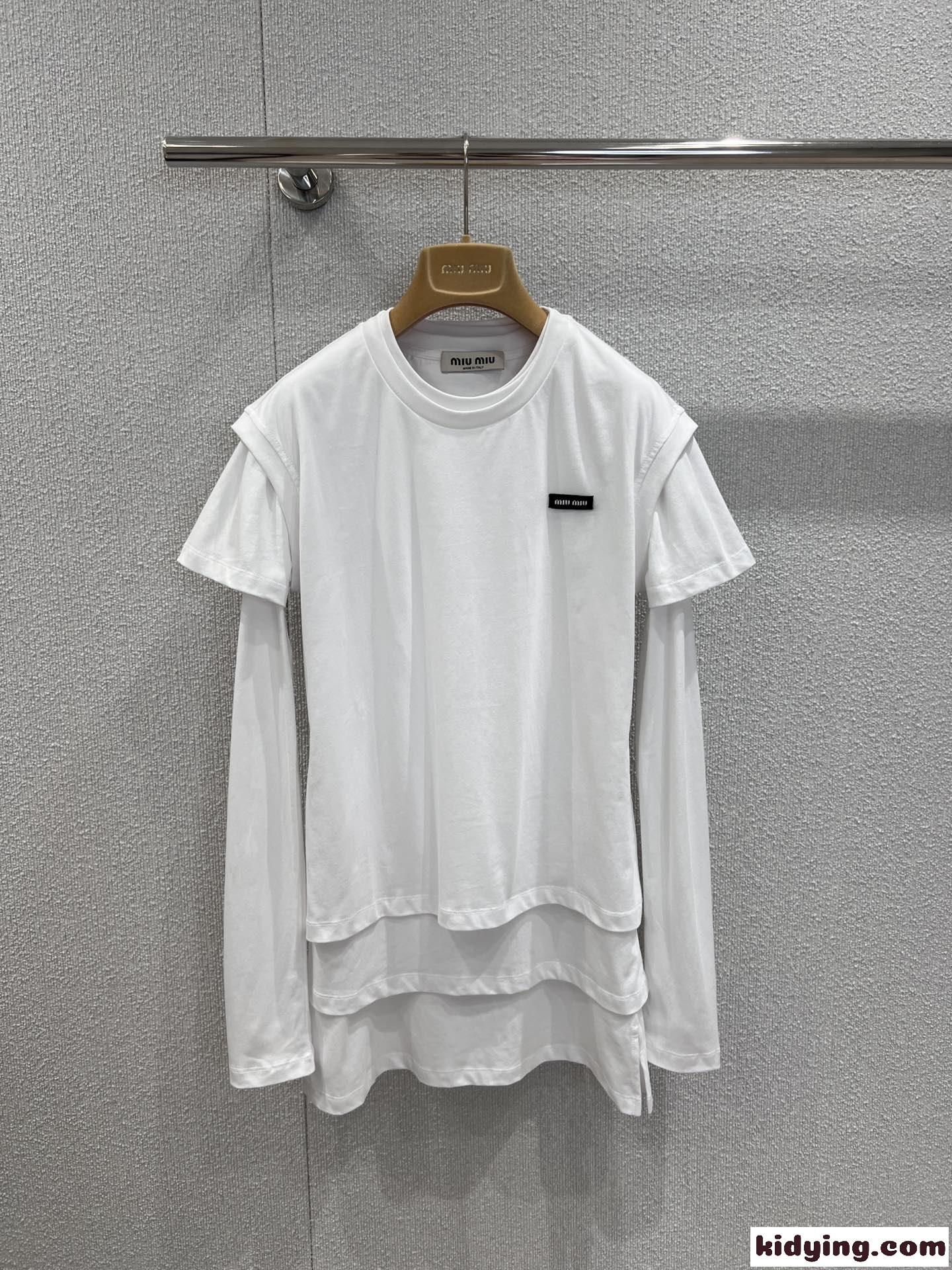 ジャージー Tシャツ 3枚セット ミュウミュウ Tシャツ コピー レディース-1