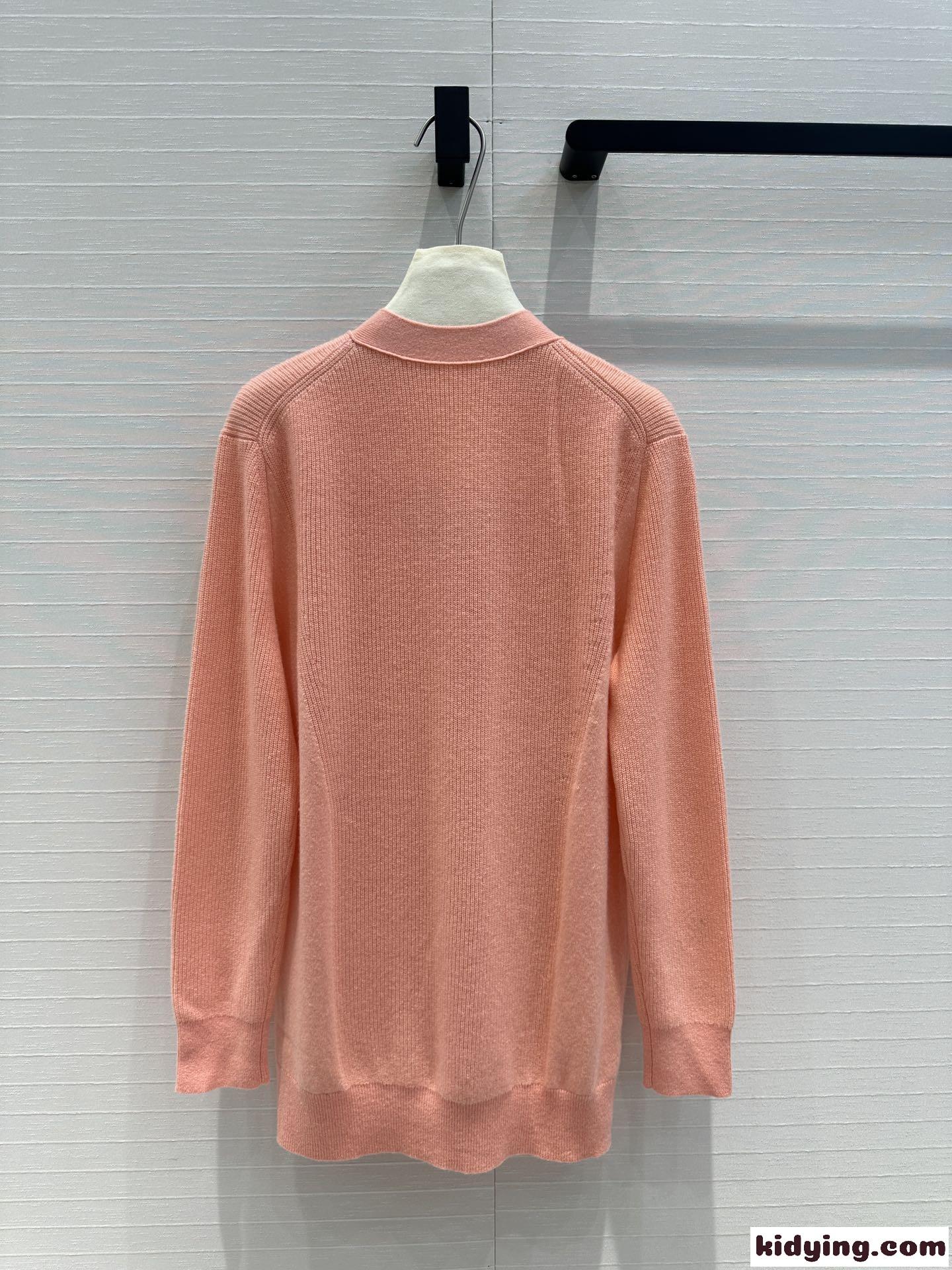 シンプル 上品 カシミヤ カーディガン エルメス ニット コピー ピンク-4
