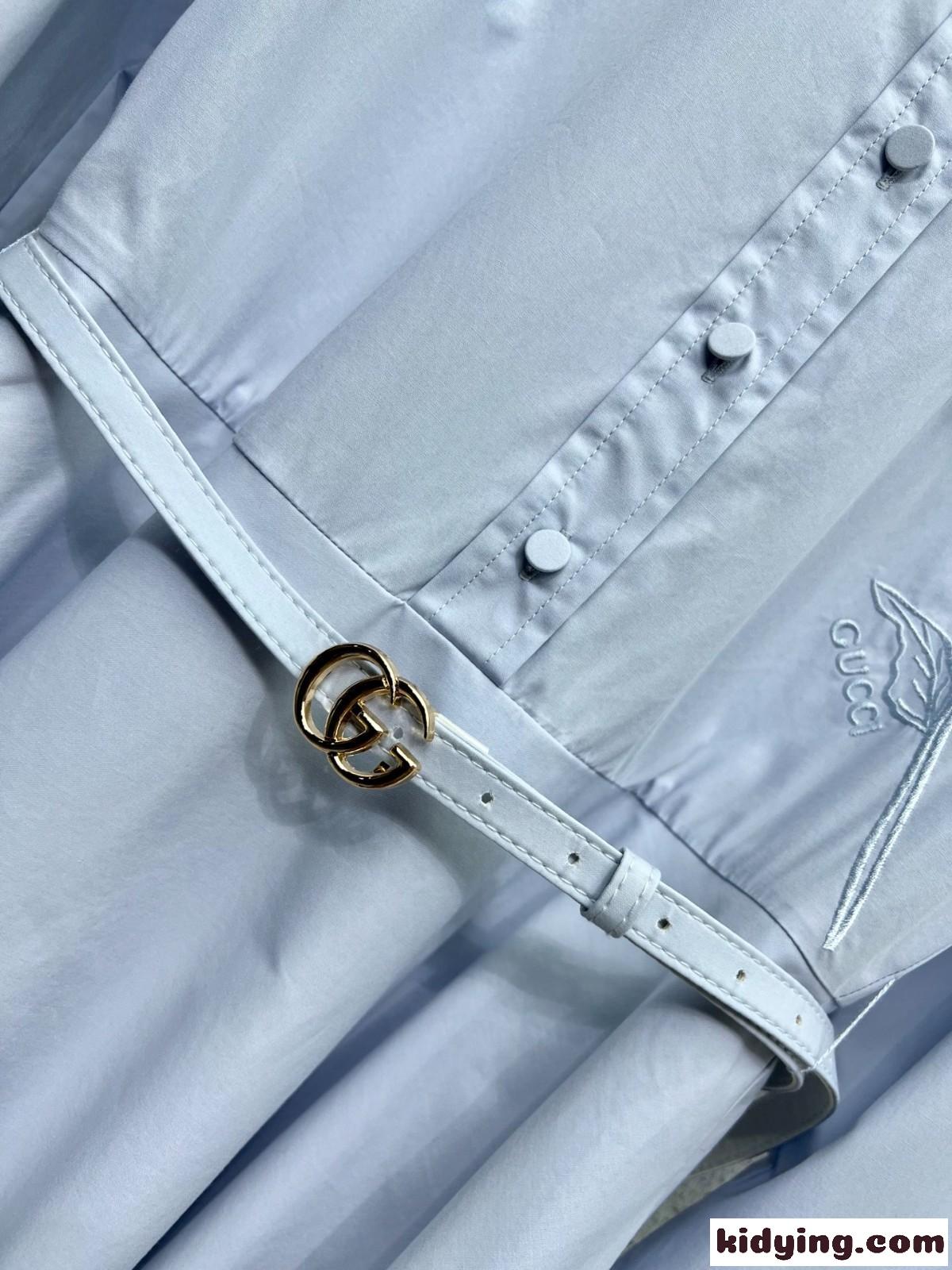 爽やか コットン シャツワンピース グッチ ワンピース コピー レディース-1