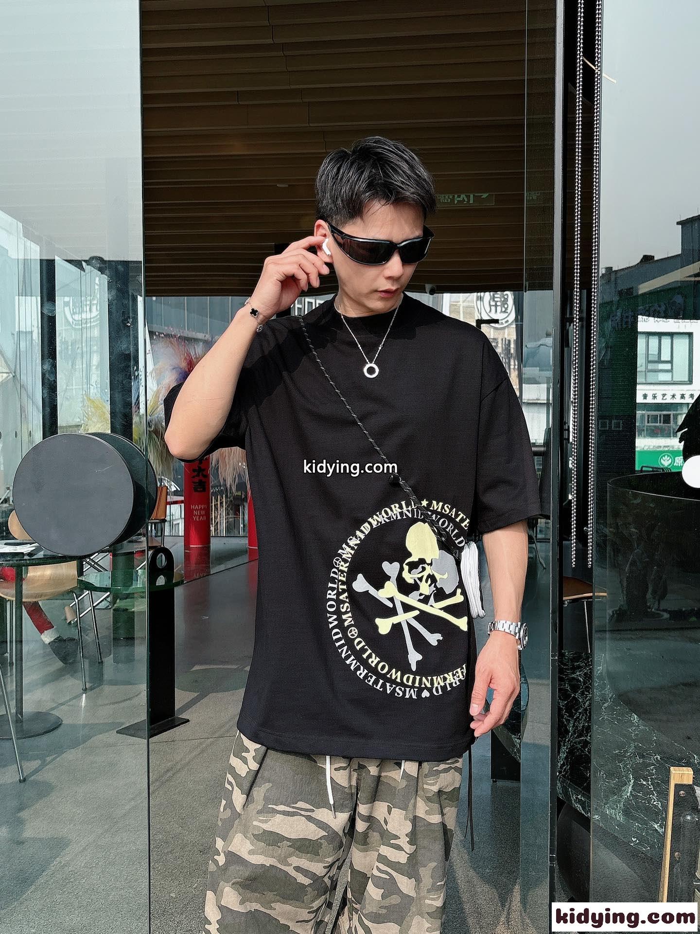 オーバーサイズ コットン マスターマインド・ジャパン Tシャツ コピー 半袖Tシャツ ブラック-3
