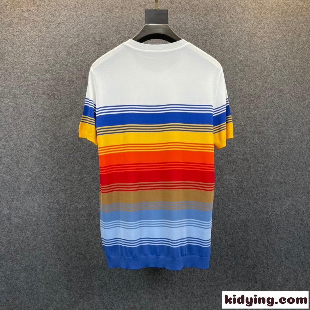 着心地抜群 ニット 半袖 メンズ トップス トムブラウン tシャツ コピー クルーネック お洒落 カジュアル-4