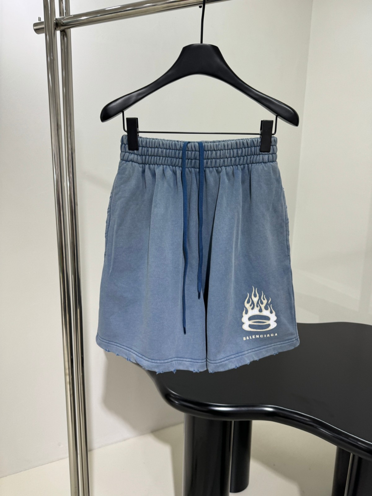 カジュアル リラックス バレンシアガ パンツ コピー ショートパンツ ブルー-0