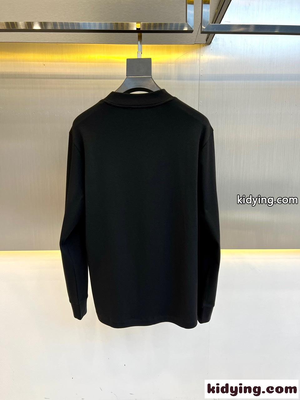 ベーシック メンズ 合わせやすい ヴェルサーチェ Tシャツ 偽物 長袖Tシャツ ブラック-4