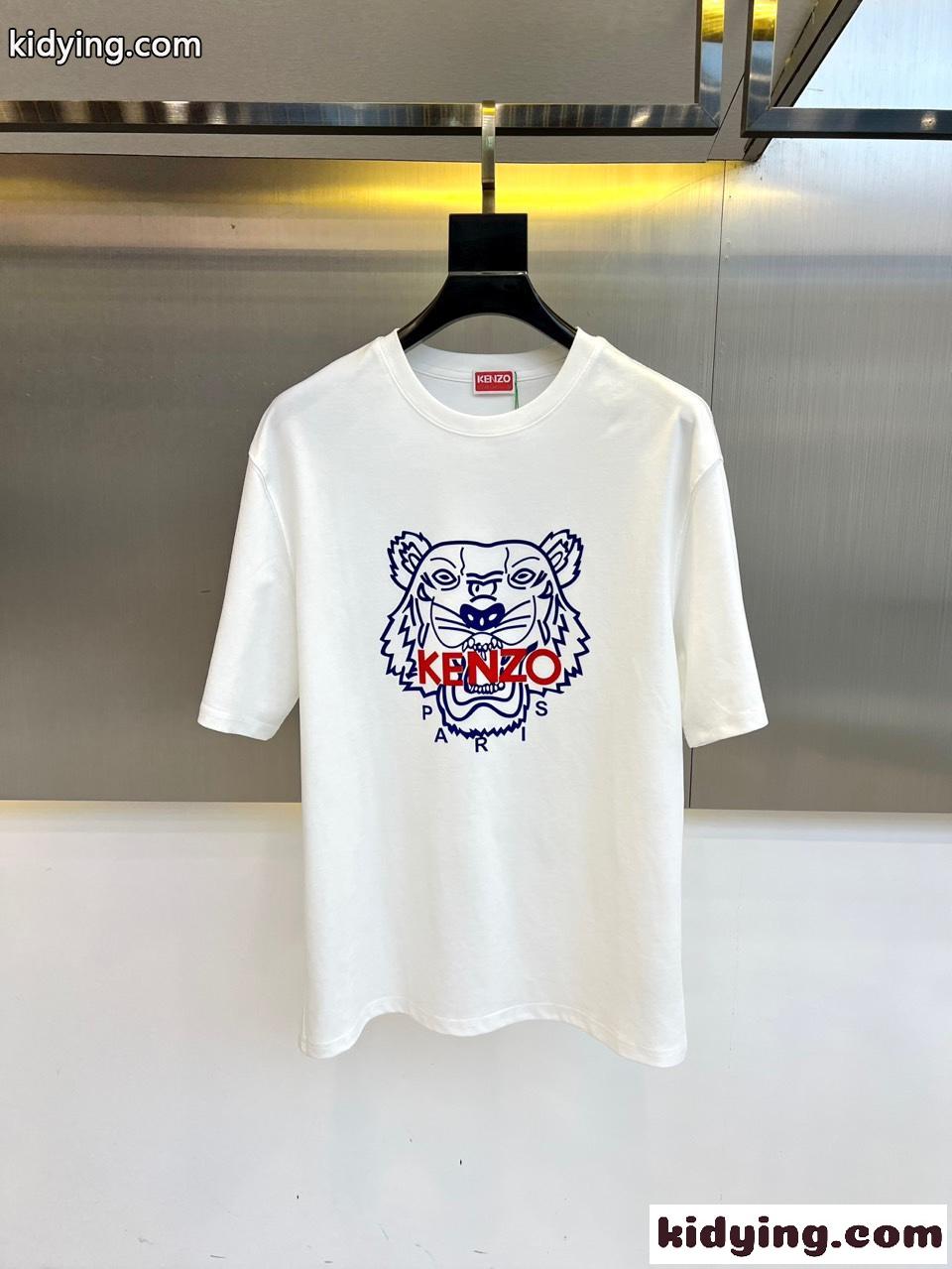 カジュアル ロゴ コットン 半袖Tシャツ ケンゾー Tシャツ コピー ホワイト-1