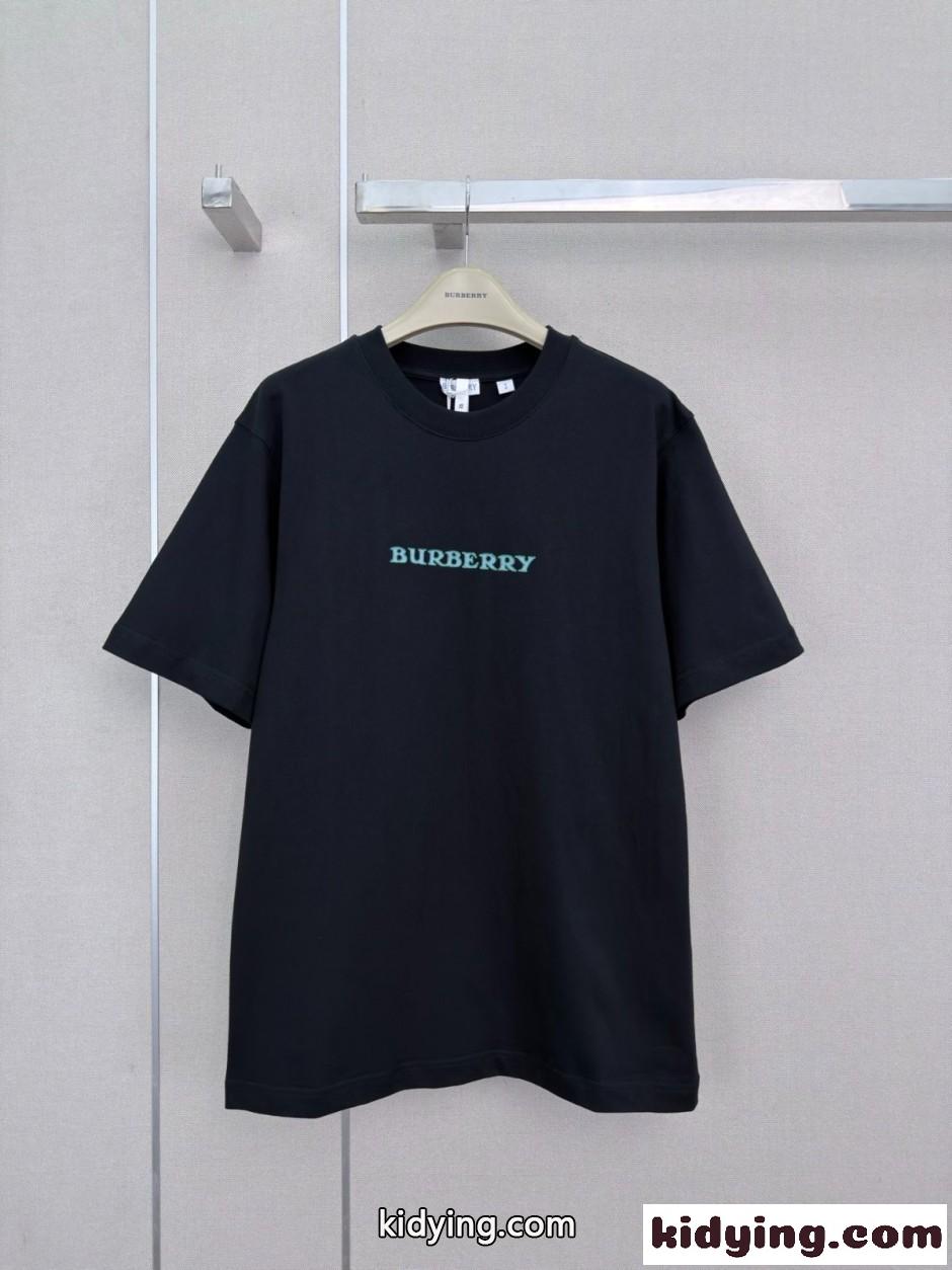 ヘリテージロゴ コットンTシャツ バーバリー Tシャツ 偽物 ブラック-2