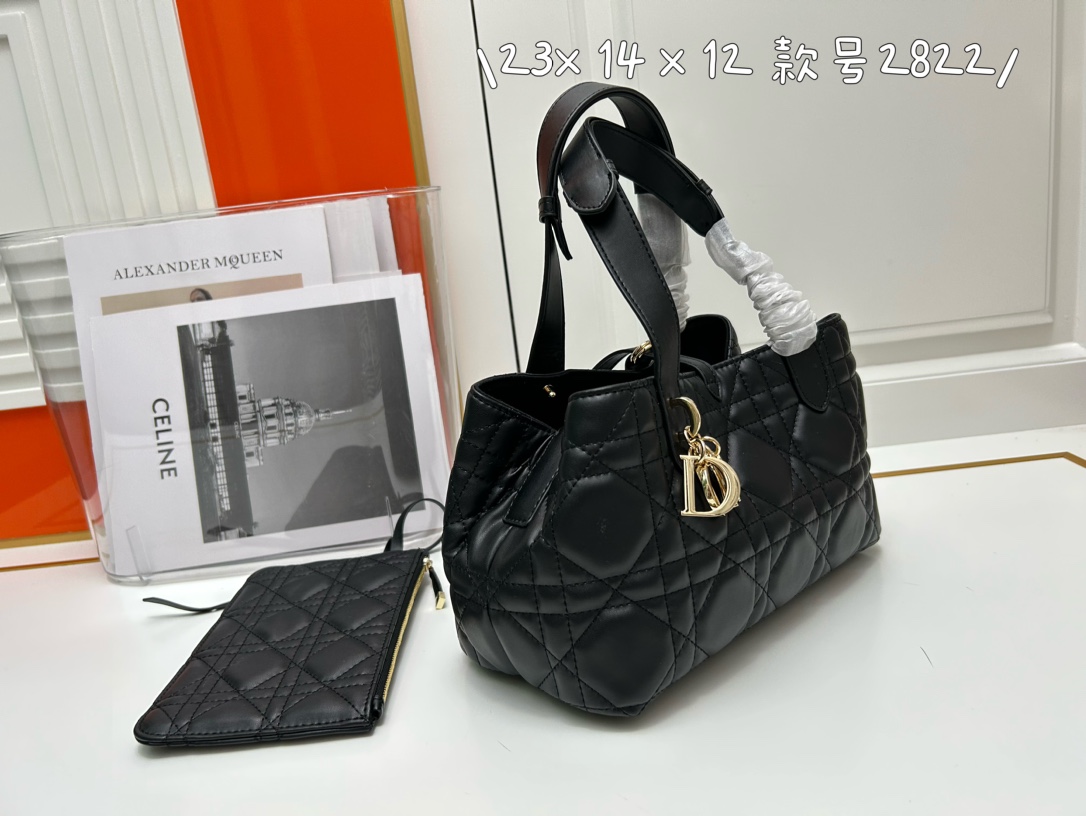 ディオール DIOR TOUJOURS トート スモール クリスチャン・ディオール バッグ コピー ブラック-1