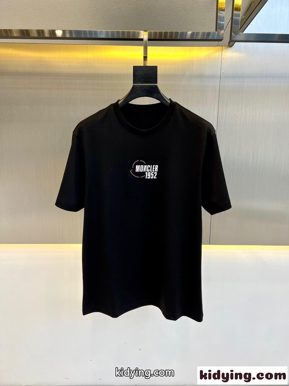 モンクレール Tシャツ コピー カジュアル クルーネック 半袖Tシャツ ブラック-0