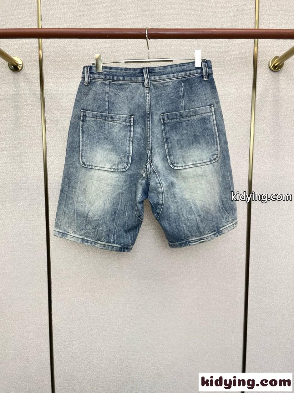 お洒落 ロゴプリント デニム ショートパンツ ディースクエアード ジーンズ 偽物-0
