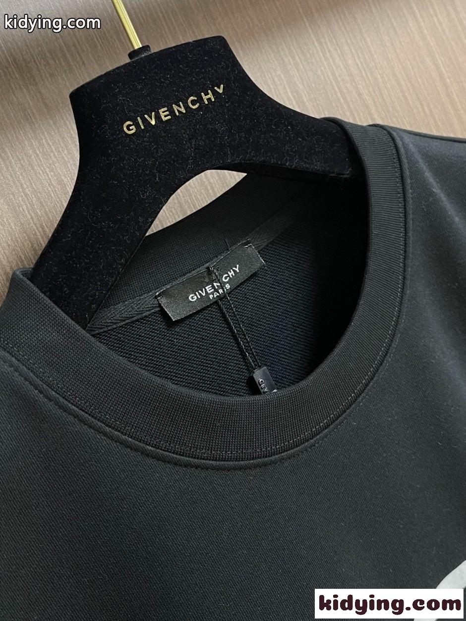 GIVENCHY 4Gロゴ コットン スウェットシャツ ジバンシィ Tシャツ 偽物 ブラック-3