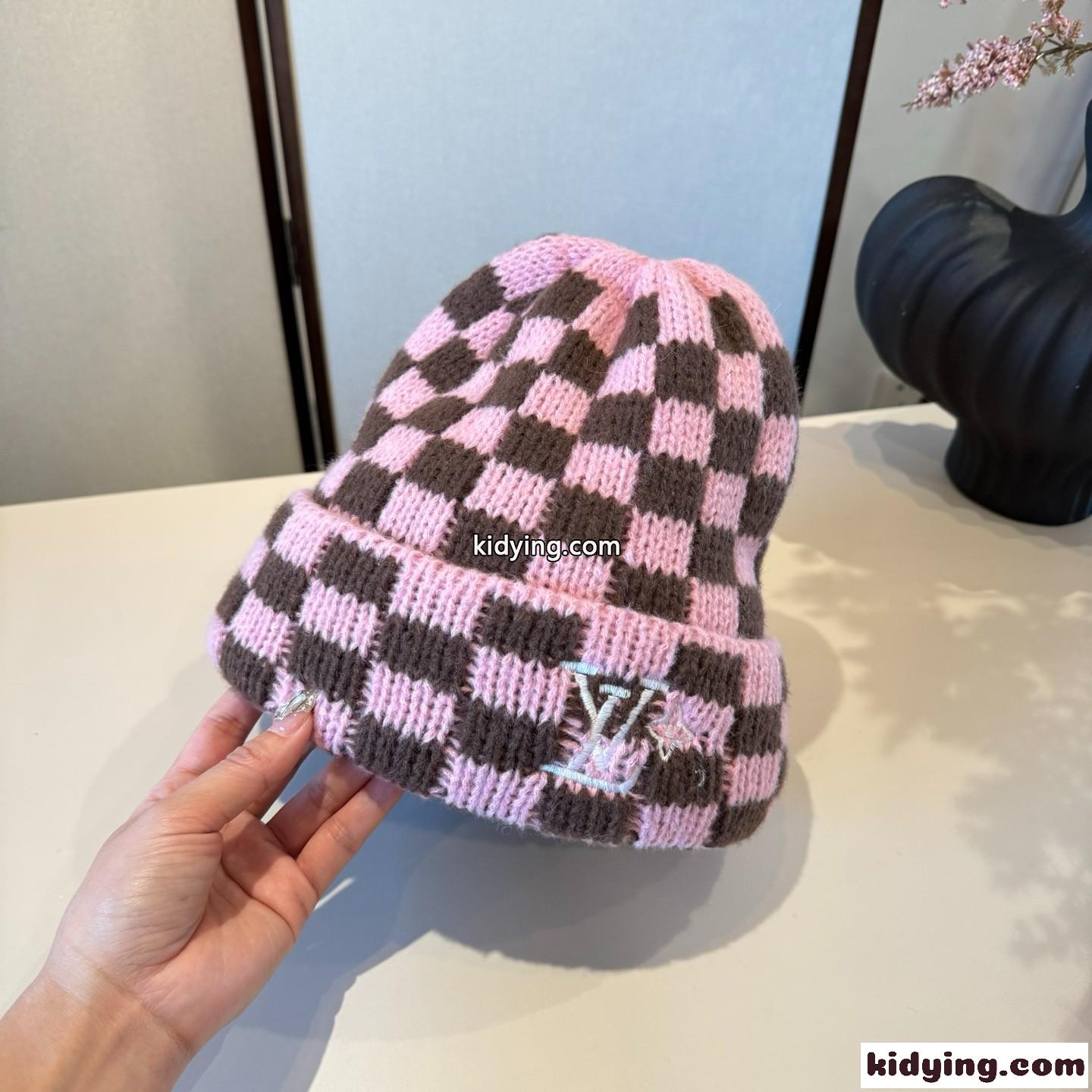 ルイ・ヴィトン キャップ 偽物 ユニセックス カジュアル 上品 ダミエ ニットキャップ-4