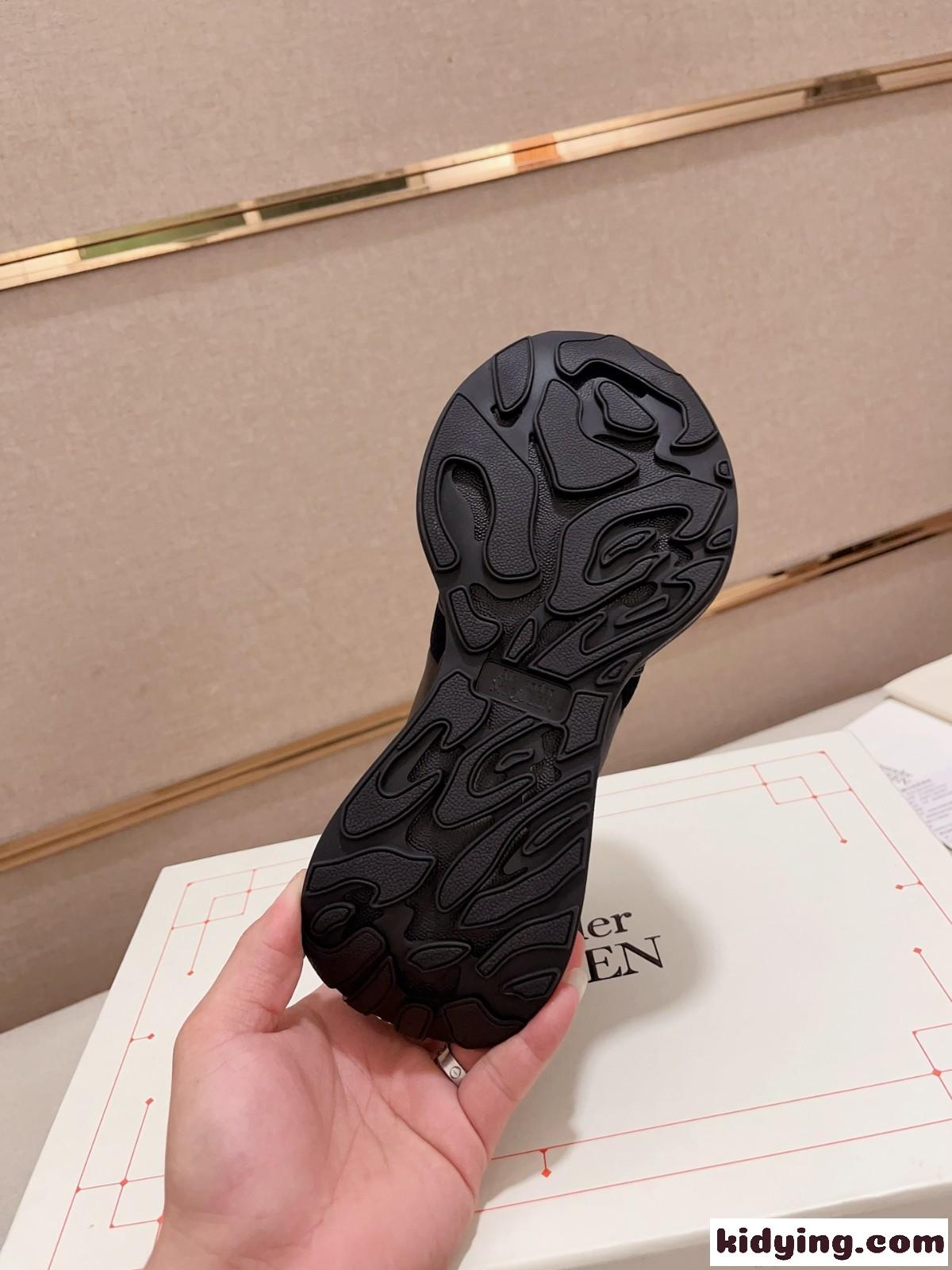 アレキサンダー・マックイーン スーパーコピー レザー&メッシュ チャンキーソール スニーカー-4