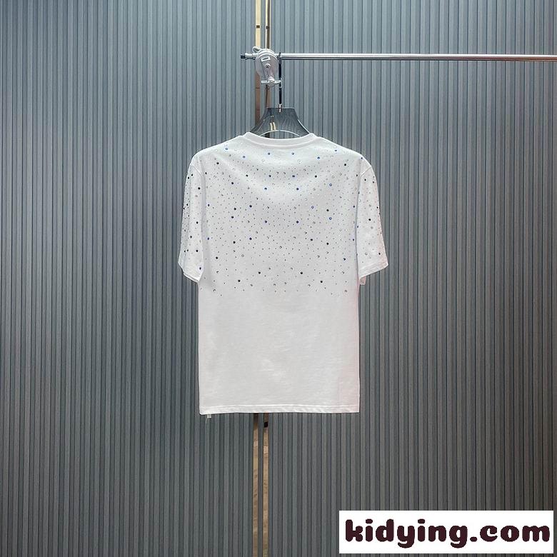 カジュアル おしゃれ オフホワイト tシャツ コピー 春夏 半袖 クルーネック トップス-1