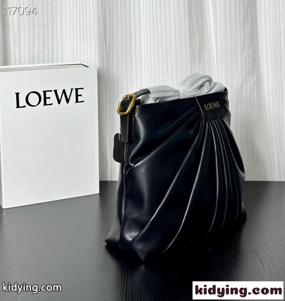 LOEWE 大人気 新作 ドレープ トートバッグ ロエベ スーパーコピー ブラック-0