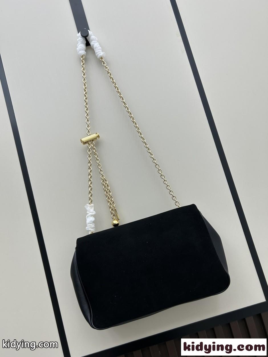 カジュアル おしゃれ クロエ バッグ スーパーコピー スエード Chloé Heritage ショルダーバッグ ブラック-2