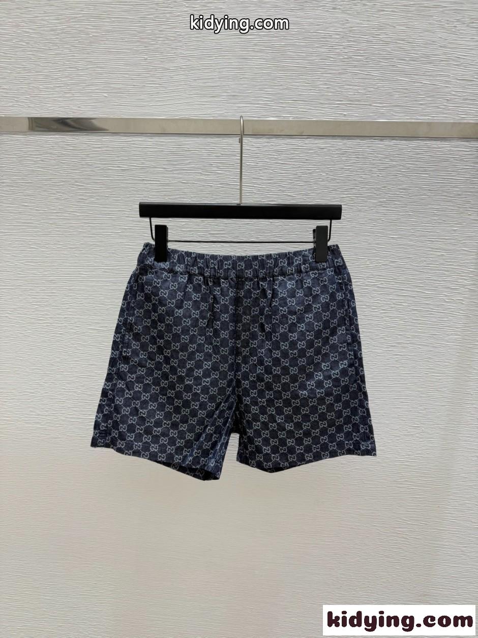 グッチ ジーンズ コピー スタイリッシュ GGパターン デニム ショートパンツ-0