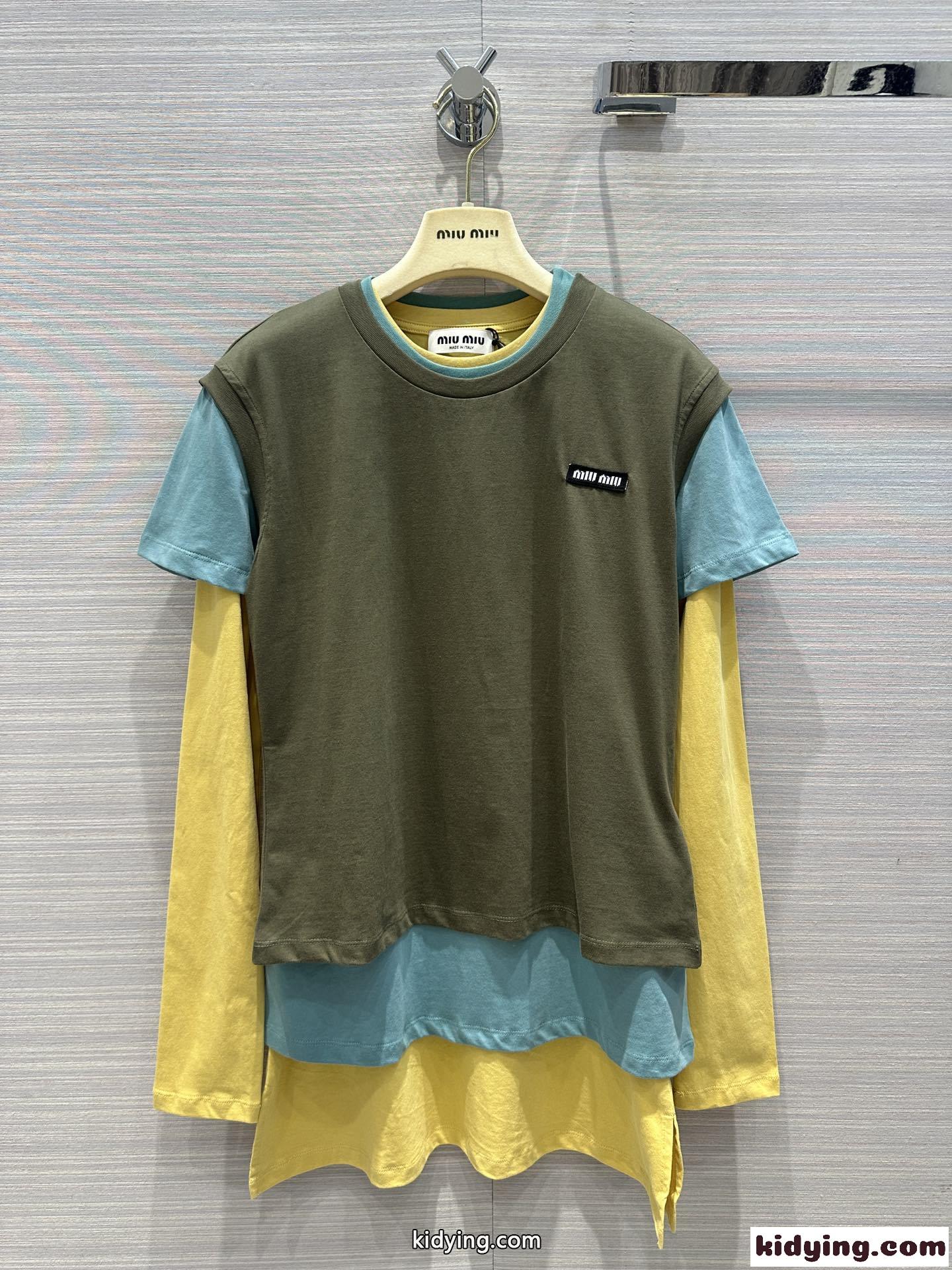 人気 おしゃれ ミュウミュウ Tシャツ コピー ジャージー Tシャツ 3枚セット-0