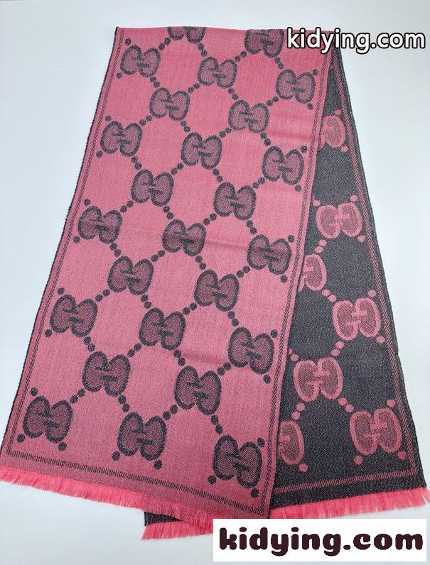 グッチ スカーフ 偽物 GGカシミヤ ラメ ジャカード スカーフ マフラー-4