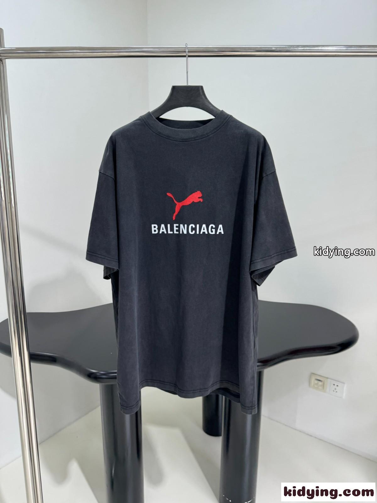 BALENCIAGA×Puma オーバーサイズTシャツ スーパーコピー ブラック-0