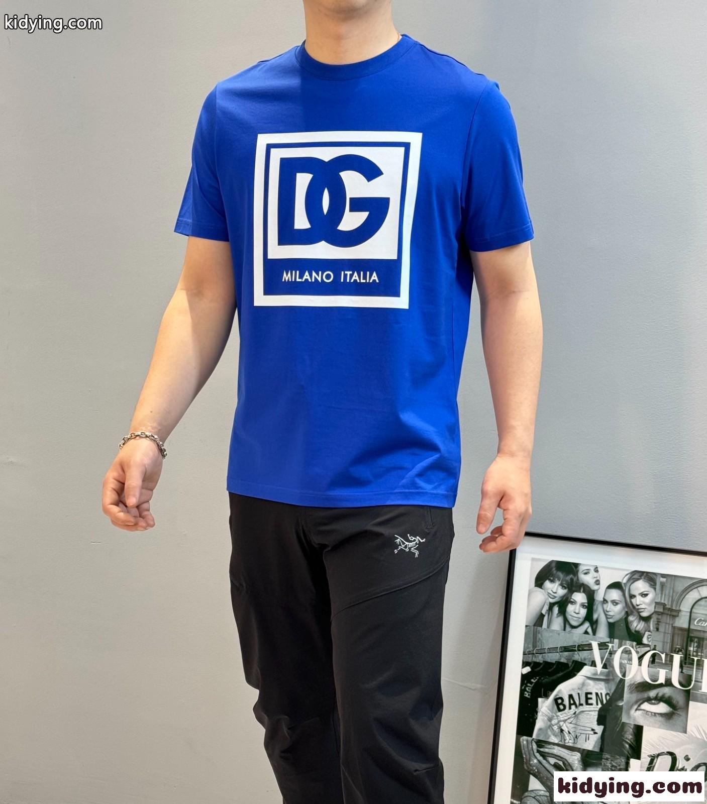 ドルチェ&ガッバーナ Tシャツ コピー 定番 カジュアル プリント クルーネック 半袖Tシャツ-2
