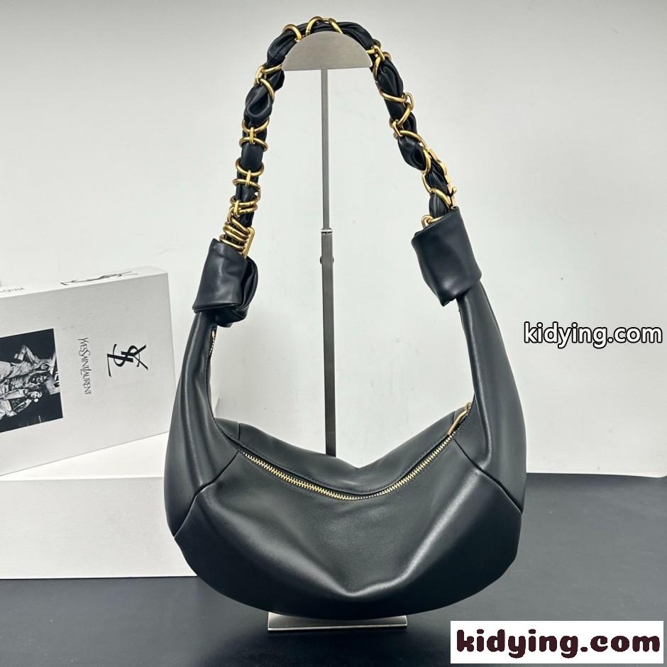 YSL アマリア ホーボー イヴ・サンローラン バッグ コピー ブラック-0