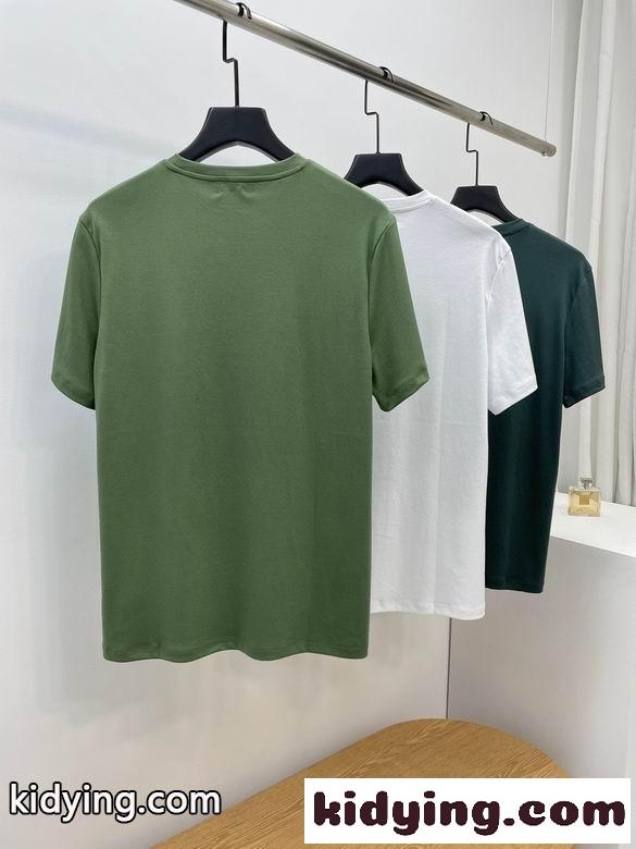 最高の着心地！レザーロゴ クルーネック エルメス 半袖tシャツ コピー 定番 カジュアル-3