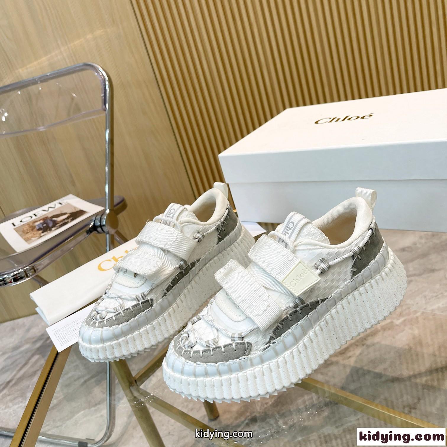 おしゃれ 大注目 軽量 レディース クロエ nama スリッポンスニーカー コピー-2