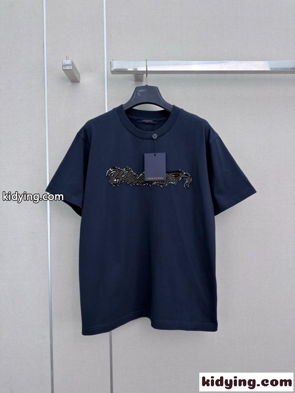 カジュアル デニムシグネチャーTシャツ ルイ・ヴィトン Tシャツ コピー-0