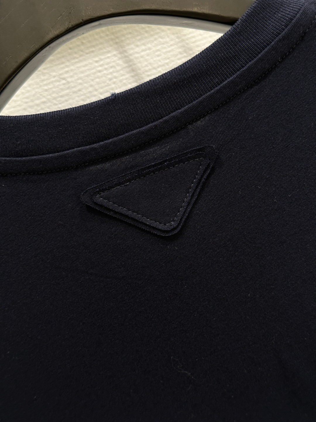 ユニセックス 人気 シンプル コットンジャージ 半袖Tシャツ プラダ Tシャツ コピー ネイビー-4