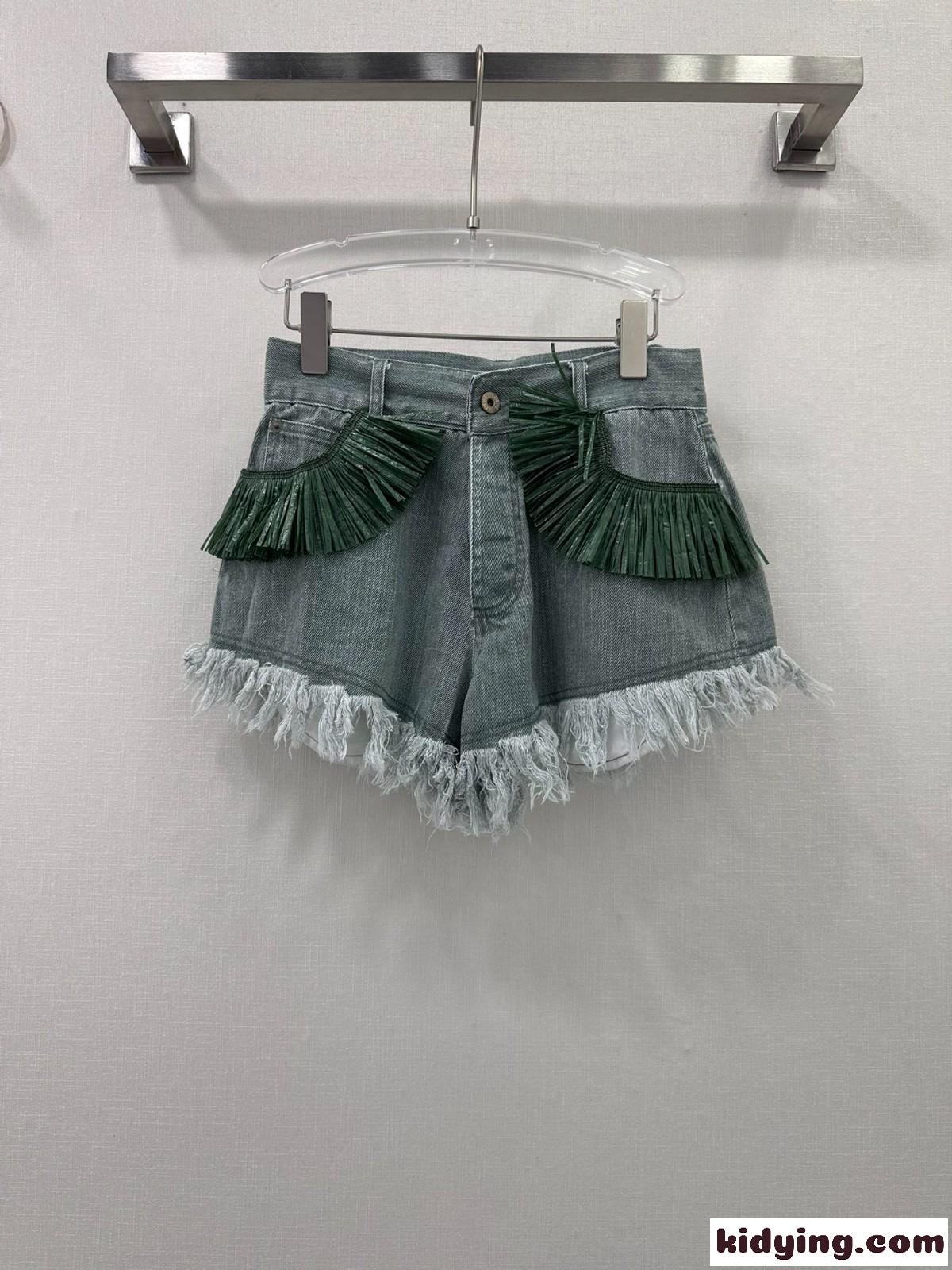 おしゃれ デニム ショーツ ロエベ パンツ コピー ショートパンツ-2