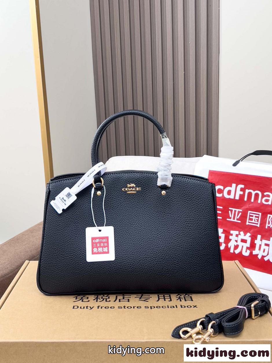 A4サイズ収納可 コーチ サバンナ キャリーオールバッグ スーパーコピー ブラック-3