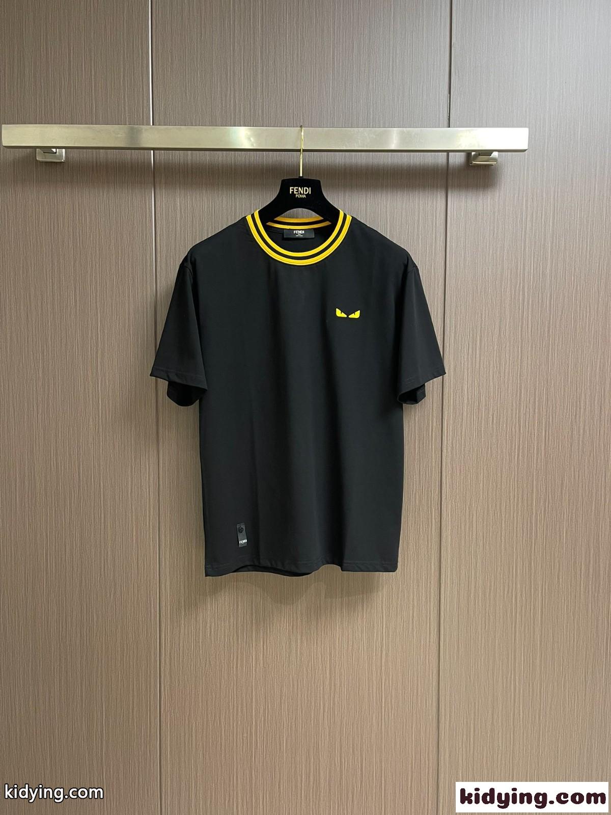 おしゃれ カジュアル クルーネック 半袖Tシャツ フェンディ Tシャツ コピー-1