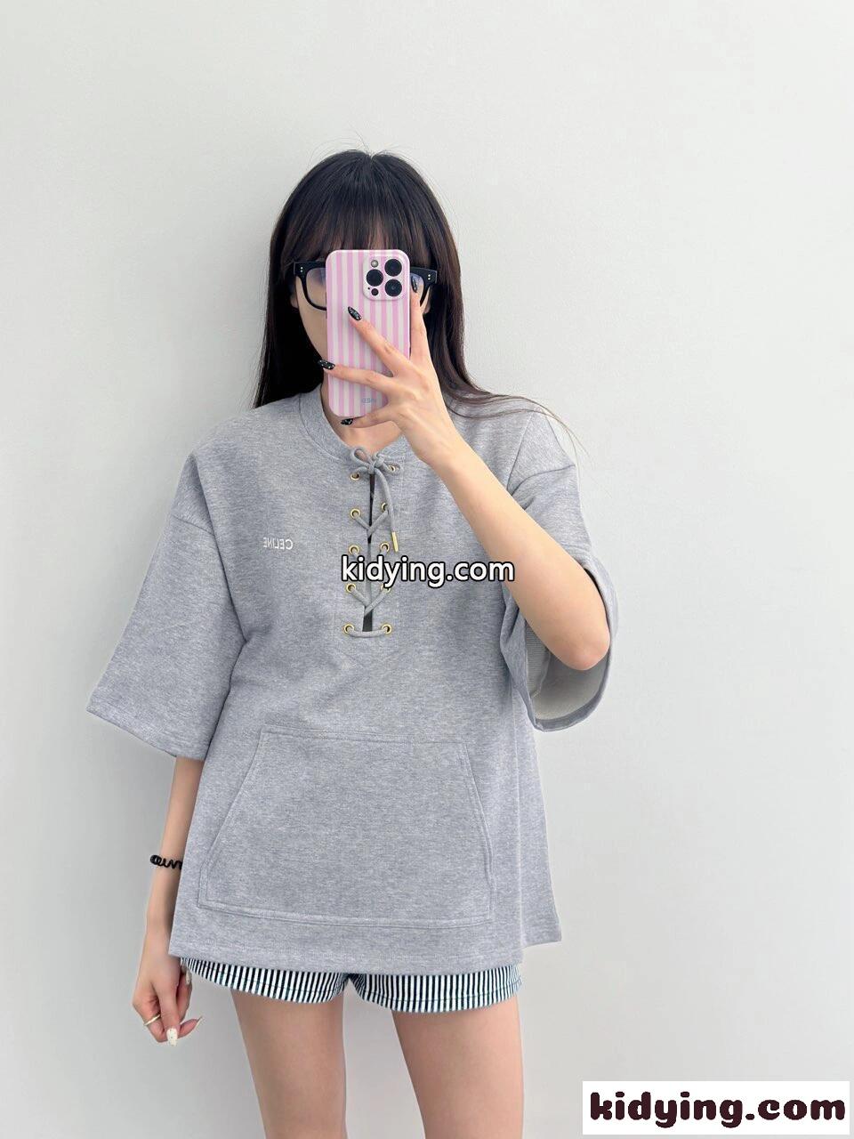 ロゴ入り ルーズ スウェットシャツ セリーヌ Tシャツ コピー カジュアル-3