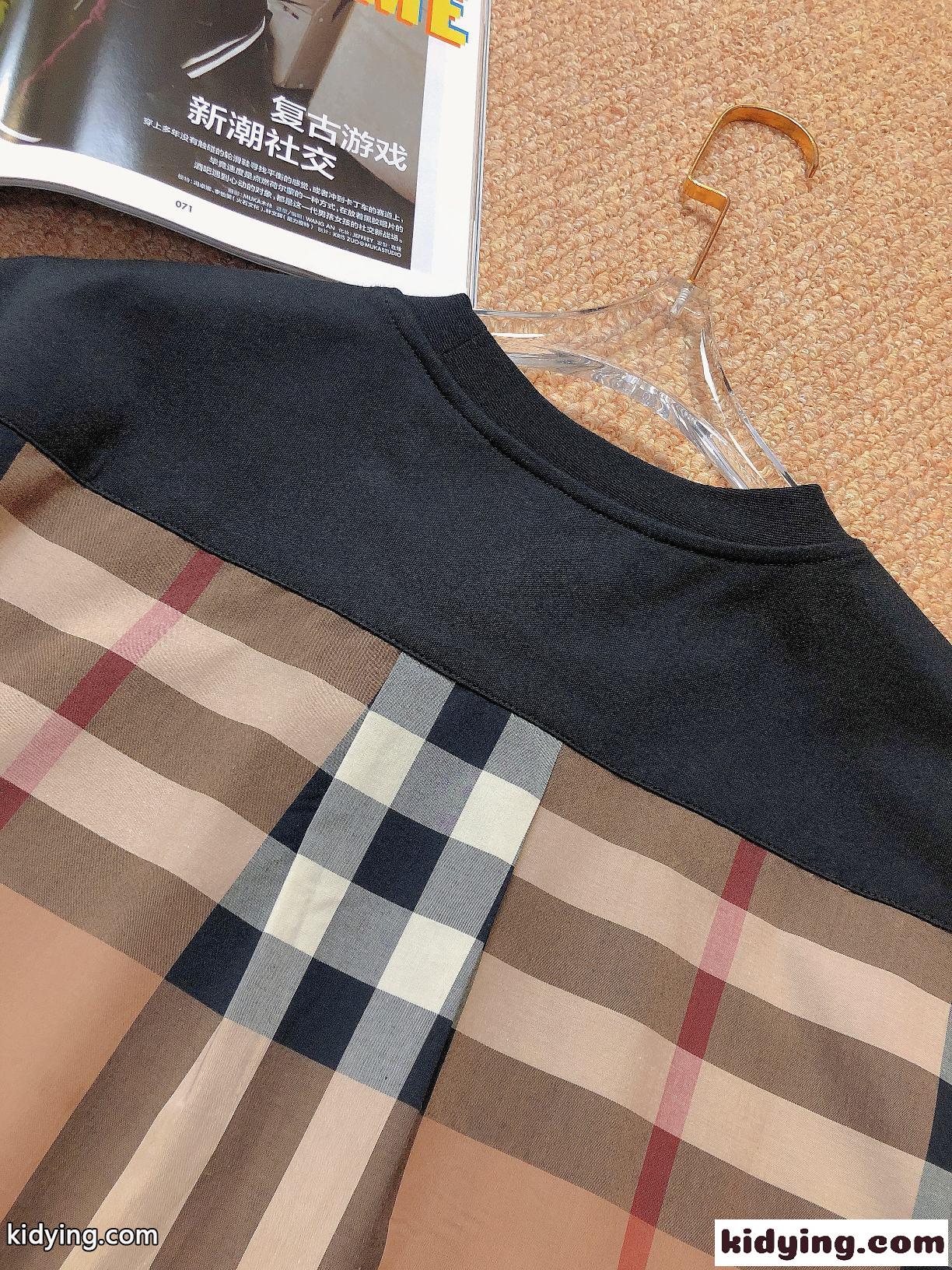 カジュアル 切り替え 着心地いい クールネック プルオーバー バーバリー 半袖tシャツ コピー おしゃれ ゆったり-3