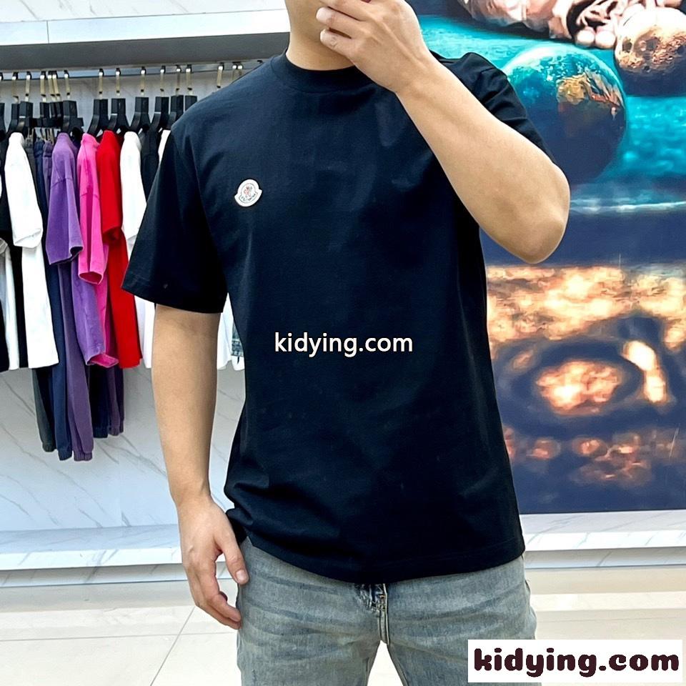モンクレール Tシャツ コピー カジュアル 定番 クルーネック 半袖Tシャツ ブラック-1