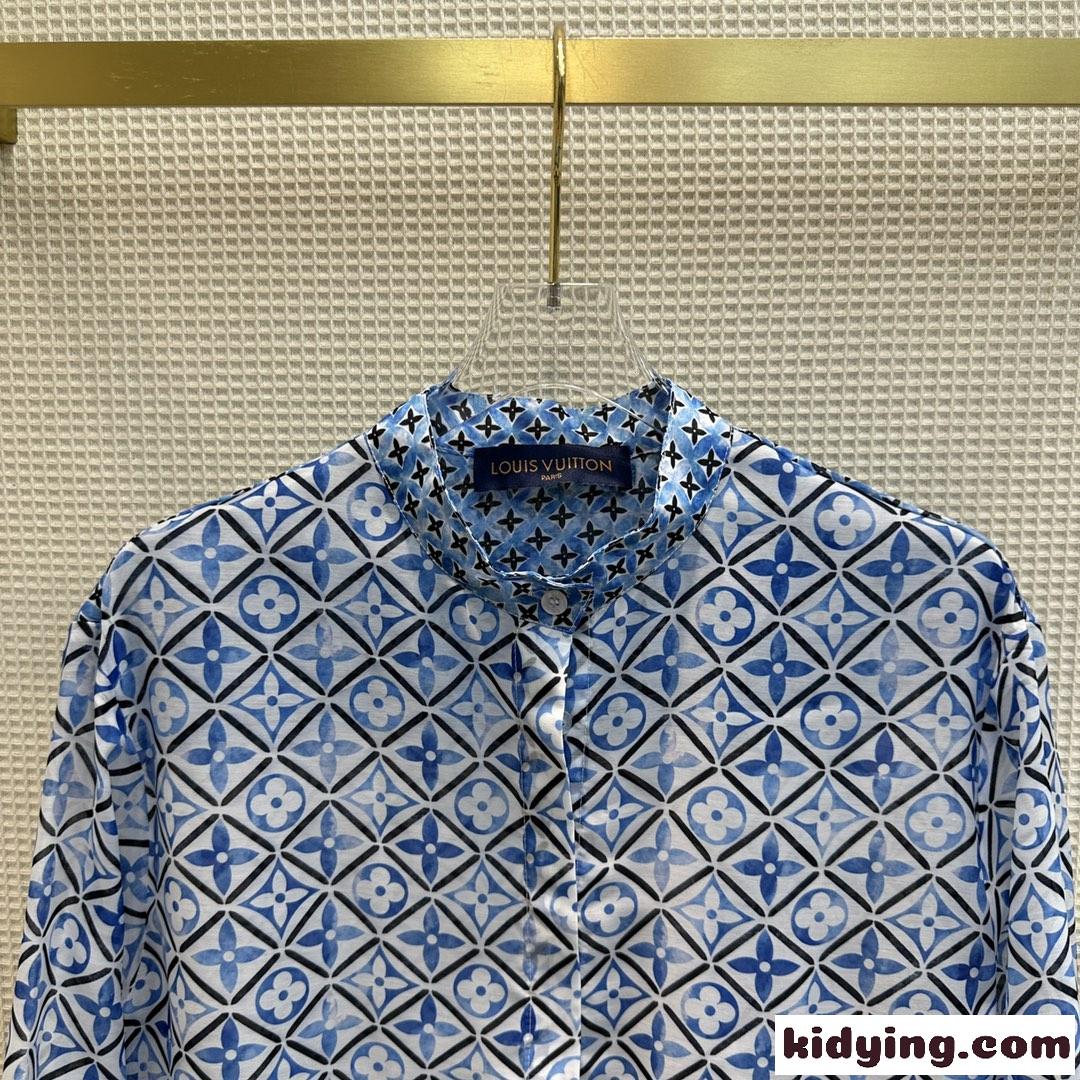 大人気 モノグラム ロングシャツドレス ルイ・ヴィトン ワンピース コピー レディース-0