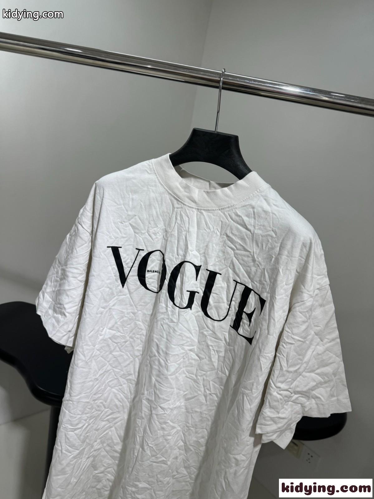 VOGUE 半袖Tシャツ オーバーサイズ バレンシアガ Tシャツ コピー ホワイト-2