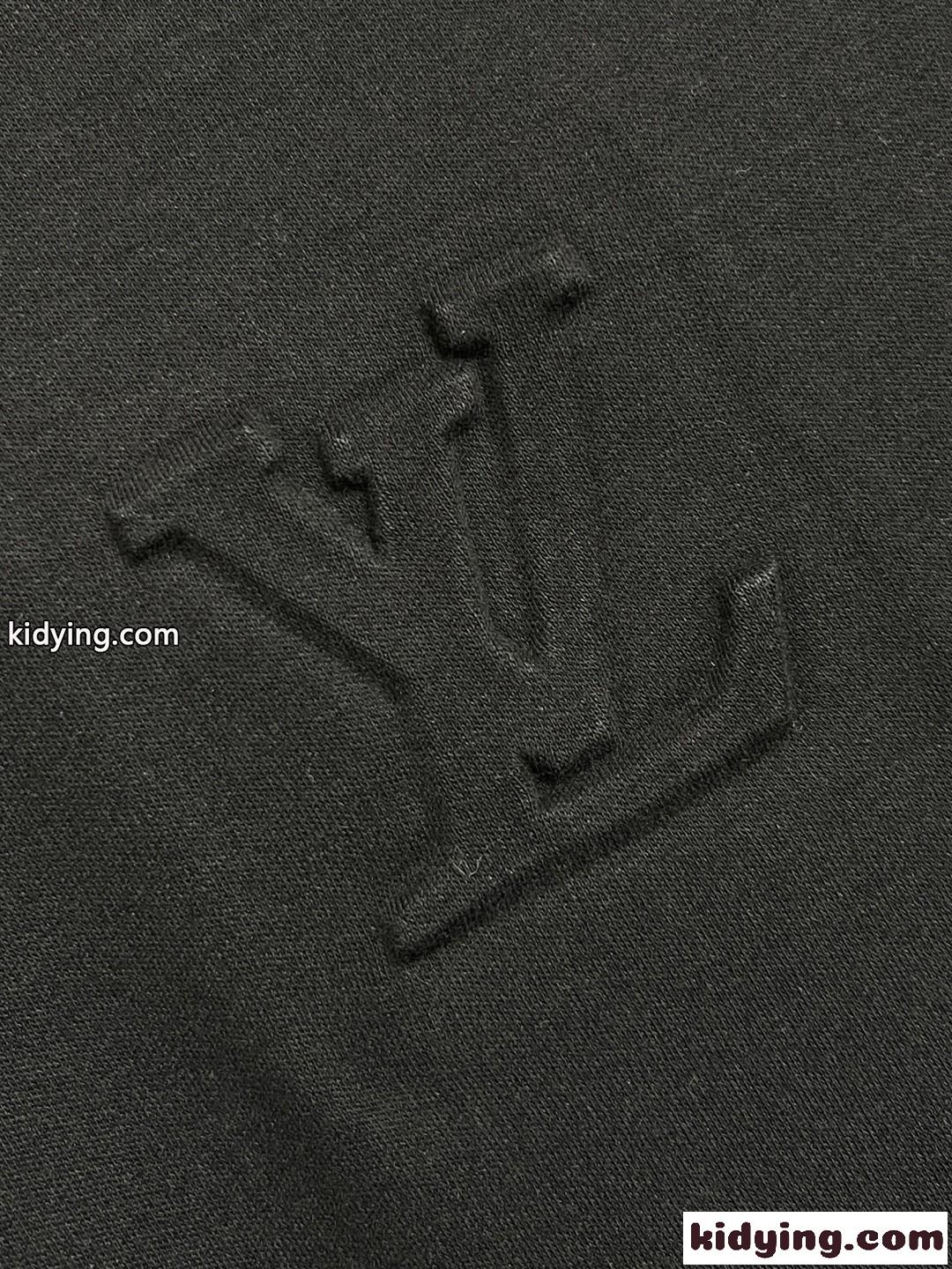 エンボスLVロングスリーブTシャツ ルイ・ヴィトン Tシャツ スーパーコピー ブラック-2
