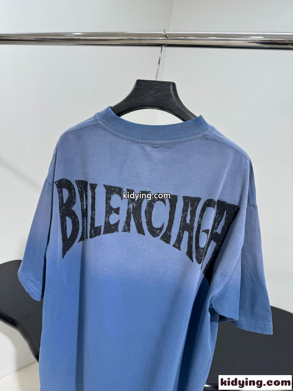 カジュアル グラデーション 半袖Tシャツ バレンシアガ Tシャツ コピー ユニセックス-2