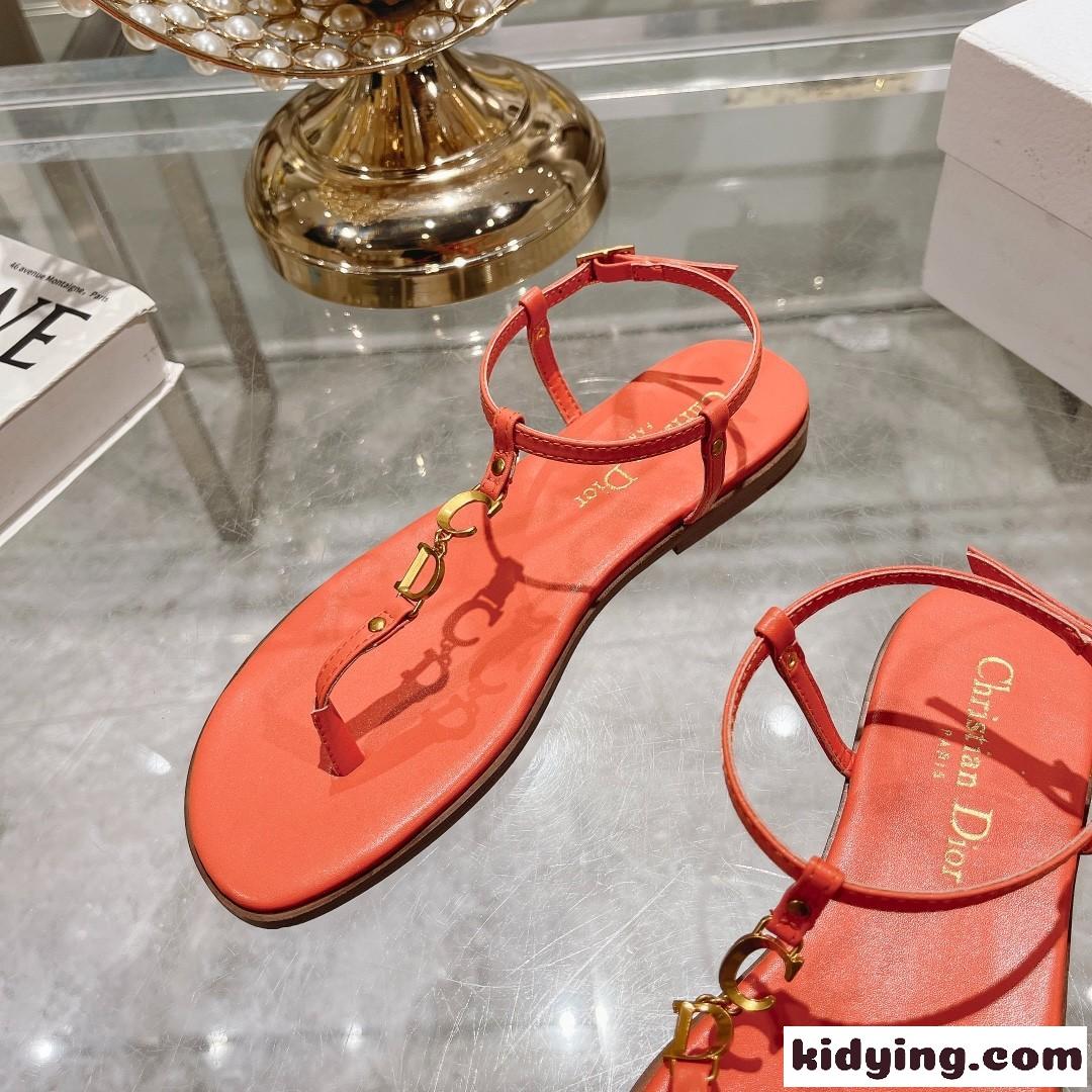 Dioriviera Cest Dior ビーチサンダル クリスチャン・ディオール サンダル コピー オレンジ-3