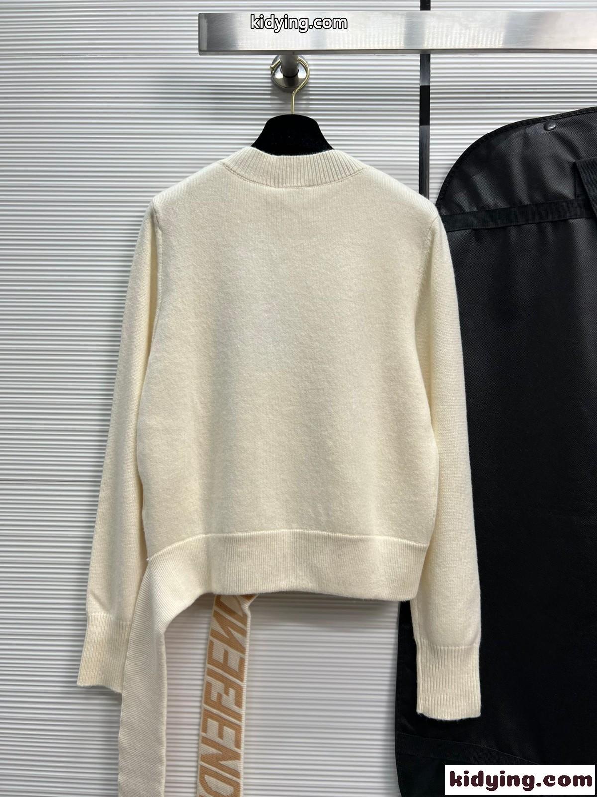 おしゃれ ウール カシミヤ フェンディ セーター コピー レディース ファッション  ベージュ-4