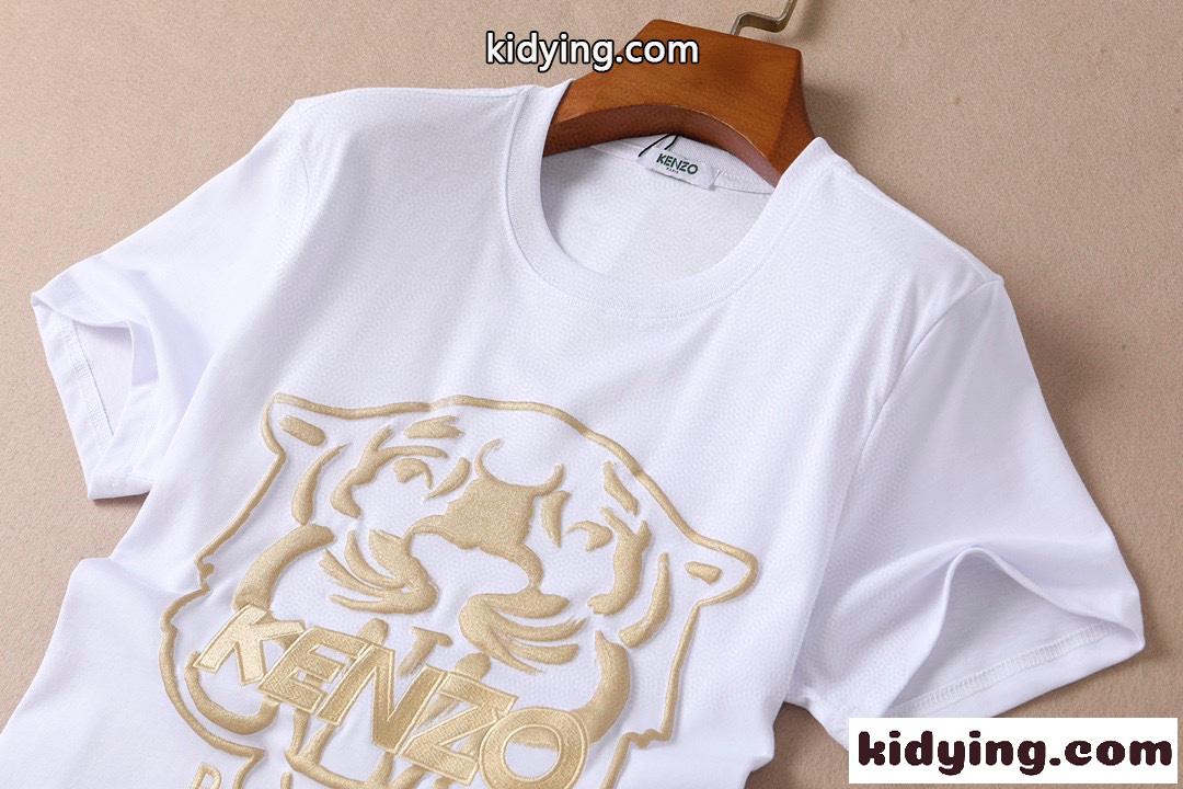 カジュアル 合わせやすい タイガー 刺繍 メンズ 春夏 半袖 トップス ケンゾー tシャツ コピー 定番 人気 着心地いい-3
