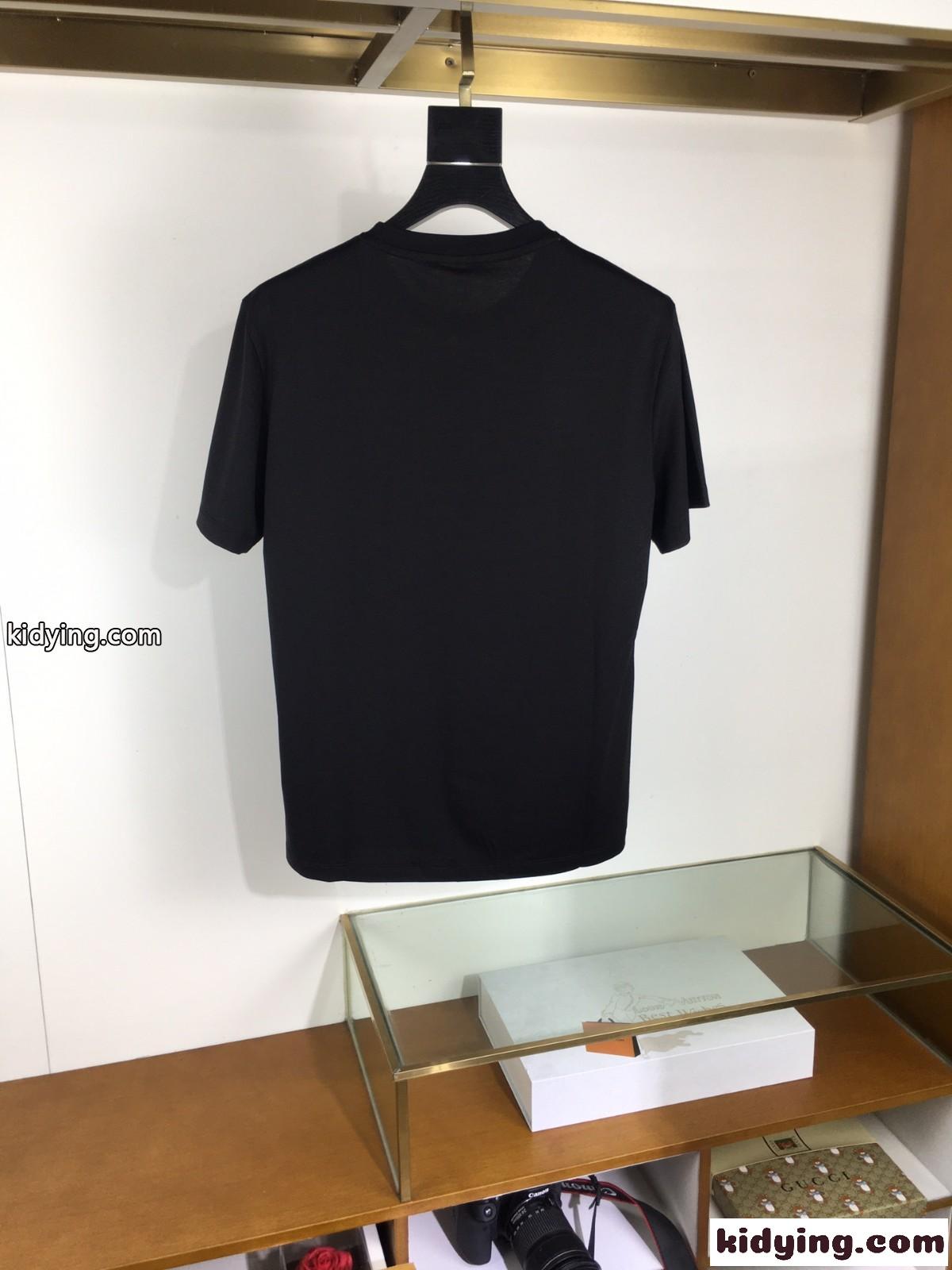 エンボスロゴ シルケットコットン 半袖Tシャツ ヒューゴ・ボス Tシャツ コピー ブラック-3