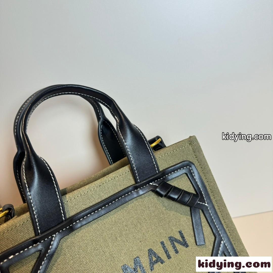 人気 B-Army キャンバス＆レザー トートバッグ バルマン バッグ コピー-3