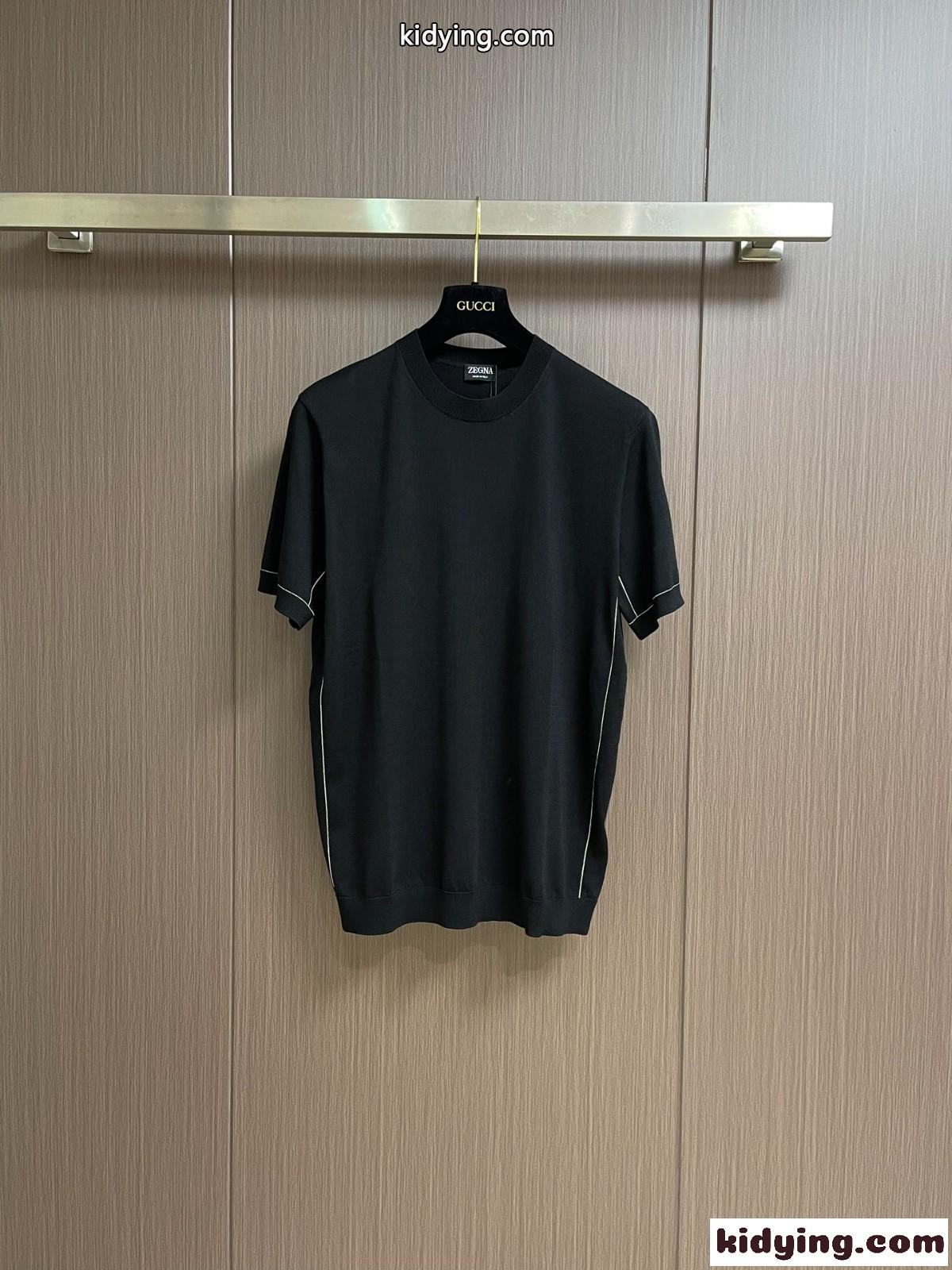 シンプル 上品 ニットTシャツ エルメネジルド・ゼニア Tシャツ コピー-2